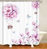M&W DAS DESIGN Duschvorhang Shower curtains Anti schimmel Waschbar 180x200cm Kirschblüte Bild 2