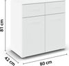 rauch Aditio Box, Kommode, 2-türig, 2 Schubladen, mit Softclose-Funktion, Farbe Weiß, BxHxT 80x81x42cm Bild 4