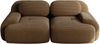 Ecksofa modular — Sitzfläche variabel, Premium-Cordstoff, Braun, montagefrei (2 Pakete),208*103*75 cm Bild 4
