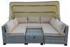 HTI-Living Garten-Essgruppe Loungemöbel Grau/Beige 6-teiliges Set, (Set, 6-tlg, 2 Eckteile, 3 Sessel, 1 Tisch, mit Sitzkissen), Outdoor Sofa Gartenlounge Gartensofa Bild 4