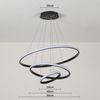 Riserva LED Deckenleuchte LED Pendelleuchte Schwarz 27W 2 Ringe 20+40cm 6500K, Klassischer, schlichter Stil, augenschonend und flimmerfrei Bild 2