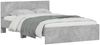vidaXL Bettgestell mit Kopfteil Betongrau 135x190 cm 3207507 Bild 3