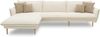 DOMO. collection Ecksofa 100 024, Couch in L-Form, mit Taschenfederkern, bodenfreies Design, Holzfüße, Sofa, Polsterecke, Eckcouch, 315 x 159 x 86 cm (BxTxH), Farbe creme Bild 2