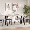 vidaXL Esstisch Y-Gestell 140x80x75,5 cm Massivholz Kiefer & Stahl 3282786 Bild 3