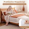 COSTWAY Bettschutzgitter (1 St), Bettgitter klappbar, mit U-förmigem Gestell & Gurt Bild 4