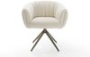 Drehstuhl Jada-Flex Teddystoff Beige Kreuzgestell breit Effektfinish Titan 360° drehbar Wippfunktion Taschenfederkern Bild 2