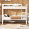 Etagenbett Kinderbett Weiß 90x200 Teilbar in 2 Einzelbetten mit Leiter Absturzsicherung Jugendbett Kiefer Holz Doppelstockbett Bild 4