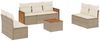 vidaXL 8-tlg. Garten-Sofagarnitur mit Kissen Beige Poly Rattan 3227563 Bild 2