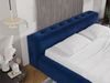 GRAINGOLD Lipari Doppelbett 120x200, Polsterbett mit Bettkasten, gepolstertes Kopfteil, Velour-Stoff, Blau Bild 4