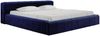 GRAINGOLD Lipari Doppelbett 120x200, Polsterbett mit Bettkasten, gepolstertes Kopfteil, Velour-Stoff, Blau Bild 2