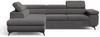 GRAINGOLD Ecksofa ARGON mit Bettfunktion, Bettkasten, Einstellbaren Kopfstützen, Velvet-Stoff, Dunkelgrau, Rechts Bild 2