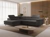 GRAINGOLD Ecksofa ARGON mit Bettfunktion, Bettkasten, Einstellbaren Kopfstützen, Velvet-Stoff, Dunkelgrau, Rechts Bild 3