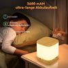 LED Nachttischlampe 2ER Touch Dimmbar:ZMH Tischlampe Akku 1800mAH USB Aufladbar Nachttischlampe Kabellos mit 3 Farbtemperaturen&Timing Nachtlicht für Schlafzimmer (Holzmaserung, 1800mAH-2ER) Bild 4