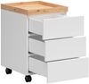 Novel 'KILIAN' Rollcontainer, Holznachbildung weiß/eiche, 40 x 61 x 46 cm, mit 3 Schubladen und Push to open Bild 2