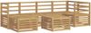 vidaXL Outdoor-Sofagarnitur 7 pcs Weiß Polyester 3392134 Bild 2