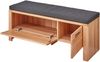 Schuhbank >Nature One< inkl. Kissen, 1 Klappe, FSC Kernbuche teilmassiv - 120x48x40cm (B/H/T) Bild 2