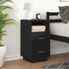 vidaXL Nachttisch mit 2 Schubladen Schwarz 36x36x68 cm 858580 Bild 3