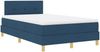 vidaXL LED Boxspringbett mit LED-Lichtleisten Blau 120 x 200 cm Stoff 3342435 Bild 2