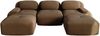 Modulares U-Sofa, montagefrei rutschfest haustierfreundlich extra-breite Armlehnen 32D hochelastische Polsterung, Premium-Cordstoff, Braun, Bild 4