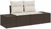 vidaXL Gartensofa mit Kissen Braun 184 x 62 x 69 cm Poly-Rattan 42006793 Bild 2