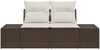 vidaXL Gartensofa mit Kissen Braun 184 x 62 x 69 cm Poly-Rattan 42006793 Bild 5