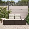 vidaXL Gartensofa mit Kissen Braun 184 x 62 x 69 cm Poly-Rattan 42006793 Bild 3