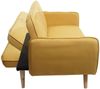 Schlafsofa HWC-J18, Couch Klappsofa Gästebett Bettsofa, Schlaffunktion Stoff/Textil 185cm ~ gelb Bild 2