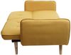 Schlafsofa HWC-J18, Couch Klappsofa Gästebett Bettsofa, Schlaffunktion Stoff/Textil 185cm ~ gelb Bild 4