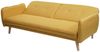 Schlafsofa HWC-J18, Couch Klappsofa Gästebett Bettsofa, Schlaffunktion Stoff/Textil 185cm ~ gelb Bild 3