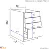 Flex-Well Schubkasten-Unterbau Schubkastenschrank ohne Arbeitsplatte - 50 cm breit - Anthrazit San Re Bild 3