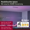 LED Pendelleuchte Smart Home Zigbee 3.0 Aptare RGBW+ dimmbar 2x2240lm 2x16W Alu gebürstet Bild 2