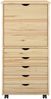 vidaXL Rollschrank Mit Rad Braun 53 x 39 x 103 cm Massivholz Kiefer 42032395 Bild 4