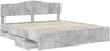 vidaXL Bettrahmen mit Kopfteil Beton Grau 200 x 200 cm Ingenieurs Holz 3412973 Bild 5