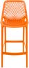 Barhocker modern Orange LORL - Kunststoff, 105x45x53cm Barhocker mit Lehne Tresenhocker Barstuhl Küchenhocker Thekenhocker hoher Stuhl Bild 2