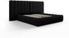 Micadoni Bett Kelp mit Doppelkopfteil Strukturierter Stoff Moly Schwarz 200x200 Bild 3