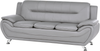 Sofa 3-Sitzer LEIRA Kunstleder Grau Bild 4