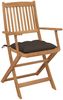 vidaXL Klappbare Gartenstühle 8 Stk. mit Kissen Massivholz Akazie 3074990 Bild 3