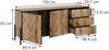 Lowboard Hatto Eiche 150 x 60 cm mit Türen und Schubladen Vicco Bild 2