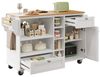 i@home Sideboard Küchenwagen, 129 x 46 x 92 cm (Packung Set), beweglicher Küchen-Esswagen mit Schubladen und Lagerschränken Bild 4