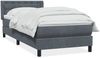 vidaXL Boxspringbett mit Matratze Dunkelgrau 80x210 cm Samt 3318430 Bild 2