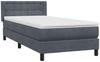 vidaXL Boxspringbett mit Matratze Dunkelgrau 80x210 cm Samt 3318430 Bild 4