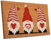 HANSE Home Fußmatte Kokos Gnome Heart, Türmatte, rechteckig, Höhe: 15 mm, Schmutzfangmatte, Rutschfest, Outdoor, Weihnachten, Kokosmatte, Zwerg Bild 2