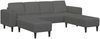 vidaXL Sofa Dunkelgrau 250 x 188 x 76 cm Cordstoff 3335132 Bild 2