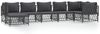 vidaXL 7-tlg. Garten-Lounge-Set mit Kissen Anthrazit Stahl 3186897 Bild 2