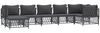 vidaXL 7-tlg. Garten-Lounge-Set mit Kissen Anthrazit Stahl 3186897 Bild 3