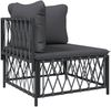 vidaXL 7-tlg. Garten-Lounge-Set mit Kissen Anthrazit Stahl 3186897 Bild 4