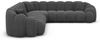 Ecksofa Rajada L Form aus Samtstoff - Strukturstoff - anthrazit Bild 3