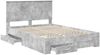 vidaXL Bettrahmen mit Kopfteil Beton Grau 135 x 190 cm Holzwerkstoff 3411317 Bild 5