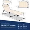 tillvex® Sonnenliege mit Dach und Kopfkissen Beige - Premium Polsterung | Gartenliege Liegestuhl klappbar | Strandliege mit verstellbarer Rückenlehne, gepolsterte Liegefläche | Aluminium Liege Bild 5