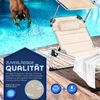 tillvex® Sonnenliege mit Dach und Kopfkissen Beige - Premium Polsterung | Gartenliege Liegestuhl klappbar | Strandliege mit verstellbarer Rückenlehne, gepolsterte Liegefläche | Aluminium Liege Bild 4